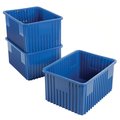 Quantum Storage Systems Divider Box, Blue, Polypropylene, 22-1/2 in L, 17-1/2 in W, 12 in H DG93120BL